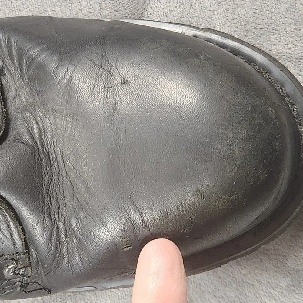 Caterpillar Boots Mens 13 Bkack Leather Second Shift Steel Toe Work P89135